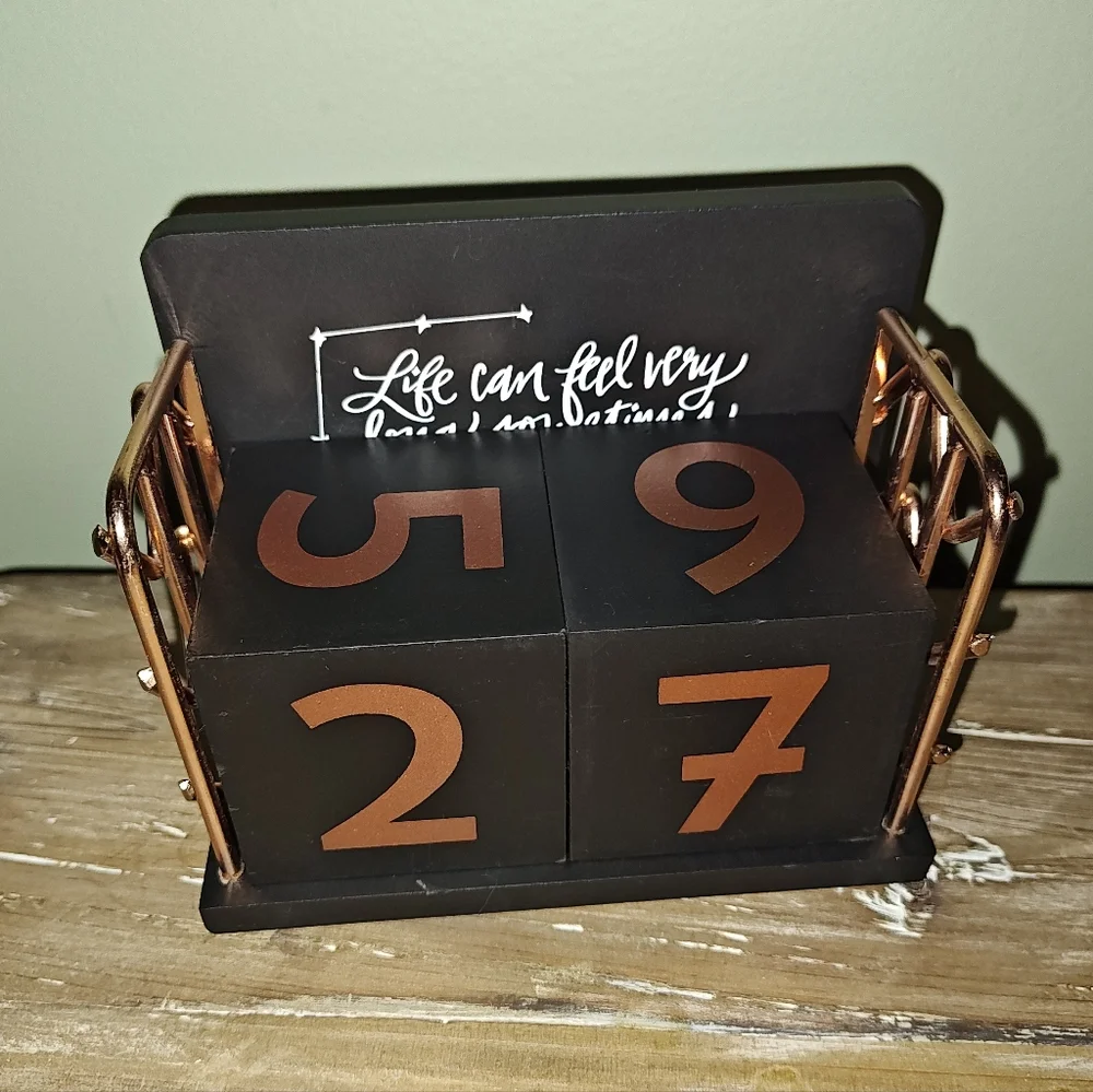 OwlCrate The Invisible Life of Addie LaRue wooden block desk calendar